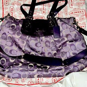 Purple coach bag